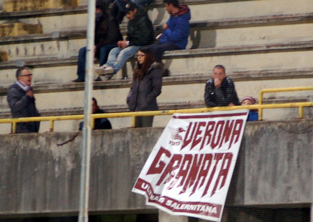 I tifosi della Salernitana macinano chilomentri... contro la Spal sono giunti anche da Verona!
